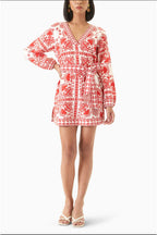 DRESS RED-WHITE