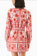 DRESS RED-WHITE