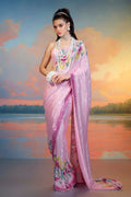 Pink Saree Set – Blouse & Petticoat Fabric