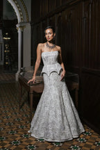CORSET SKIRT DUPATTA IVORY