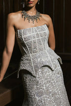 CORSET SKIRT DUPATTA IVORY