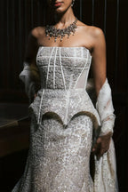 CORSET SKIRT DUPATTA IVORY
