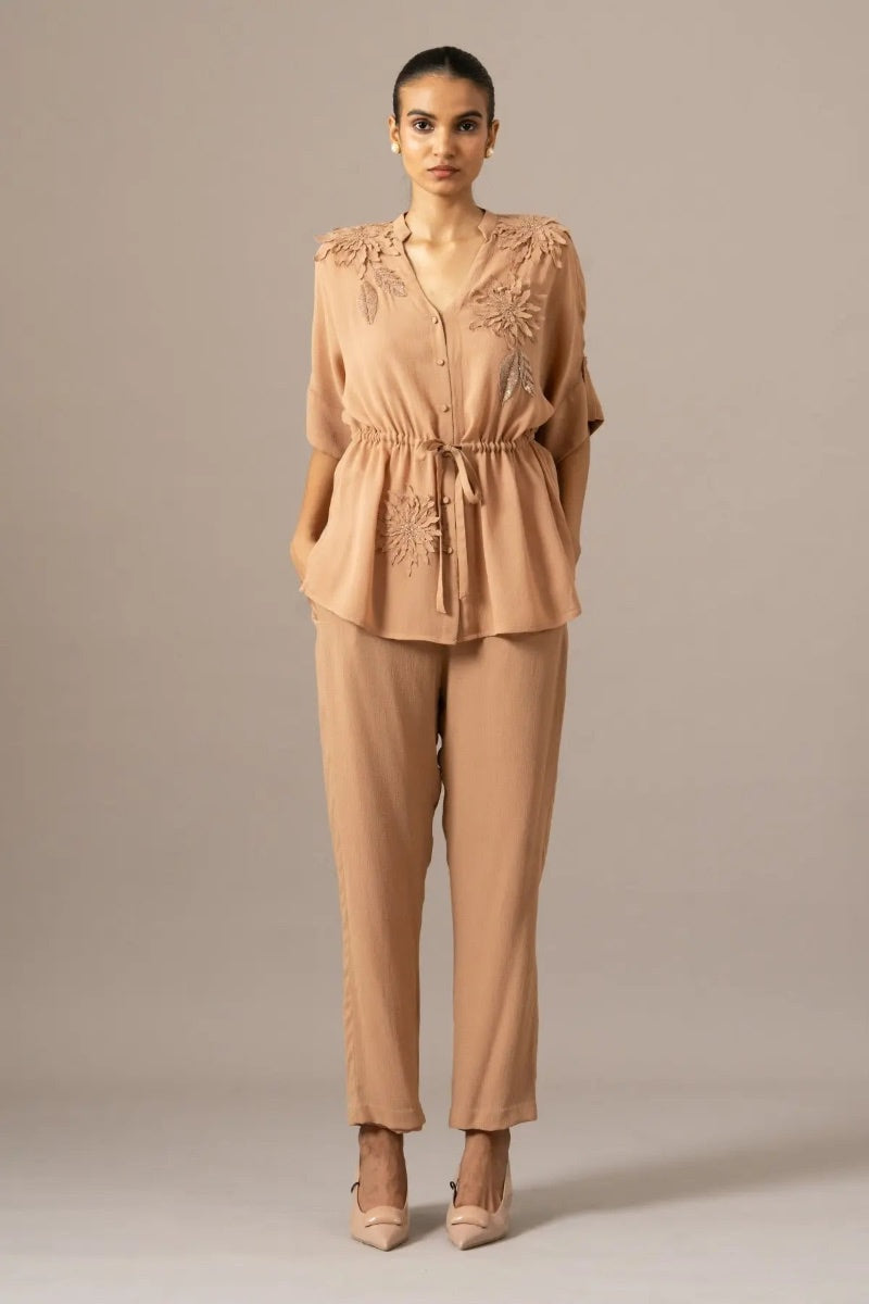 PANT SHIRT SLIP MOCHA