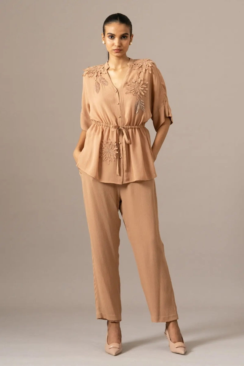 PANT SHIRT SLIP MOCHA