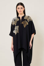TUNIC  BLACK IVORY