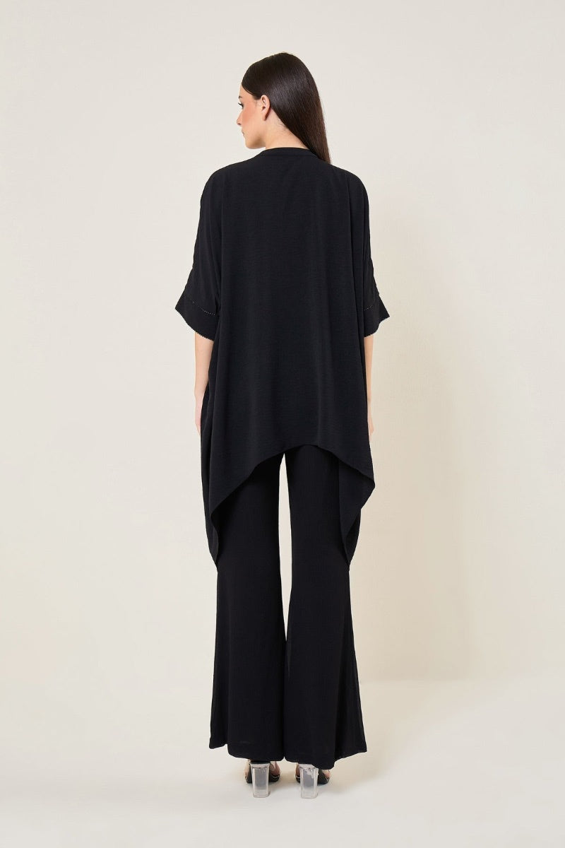 TUNIC  BLACK IVORY