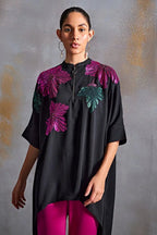 TUNIC  BLACK IVORY