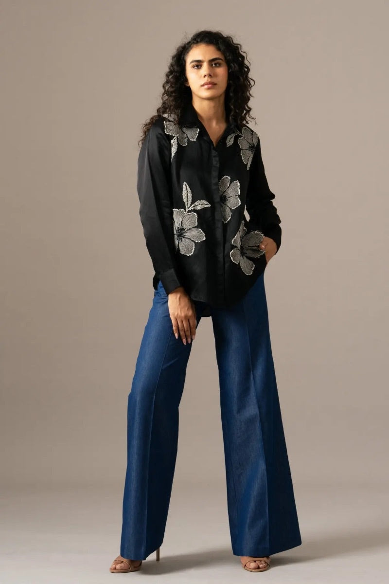 TOP DENIM BLACK