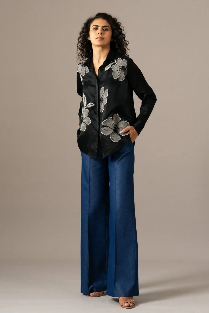 TOP DENIM BLACK