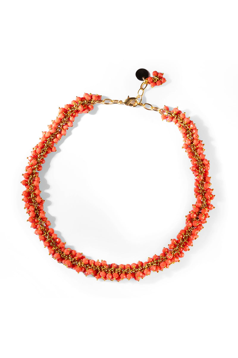 Necklace Turquoise Coral Powder Blue