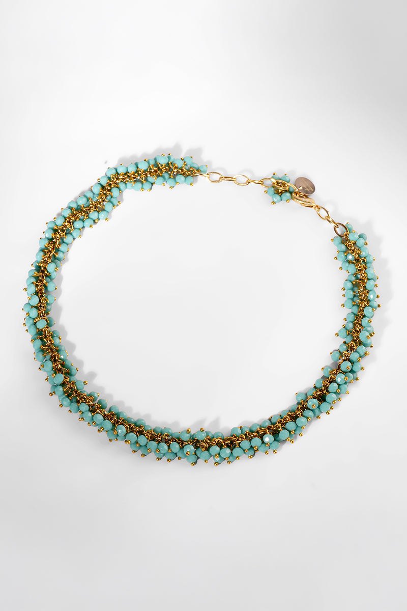 Necklace Turquoise Coral Powder Blue