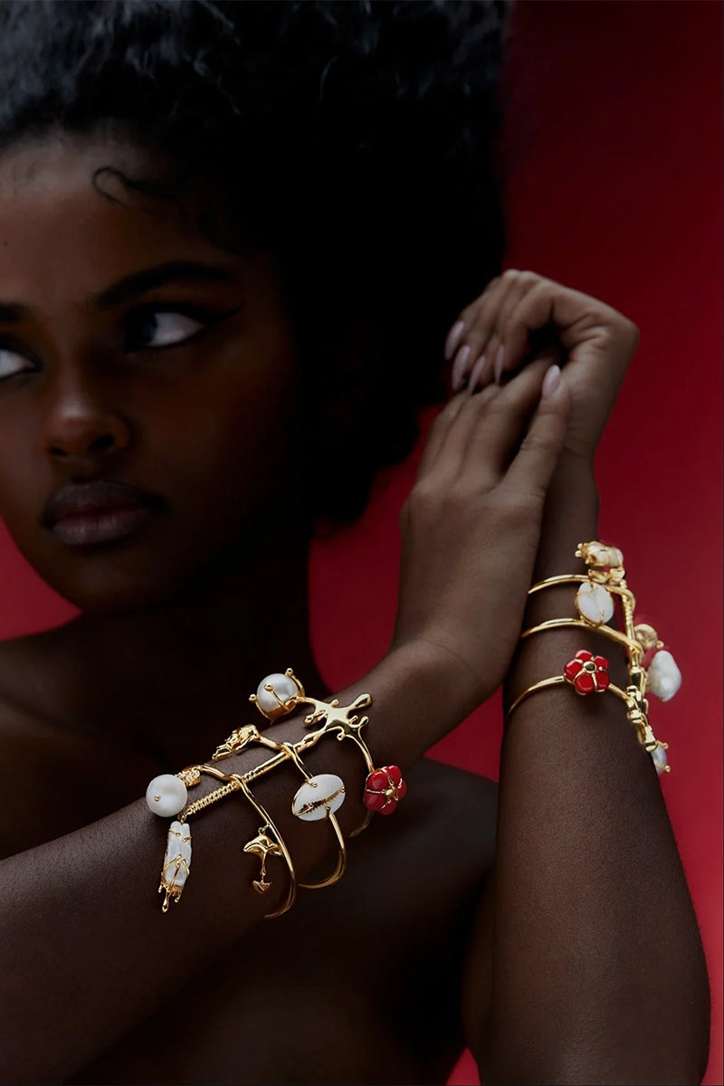 BRACELET RED PEARL
