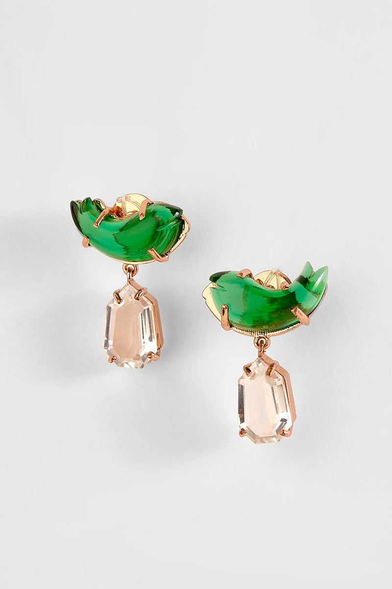 EARRING GREEN TRANS