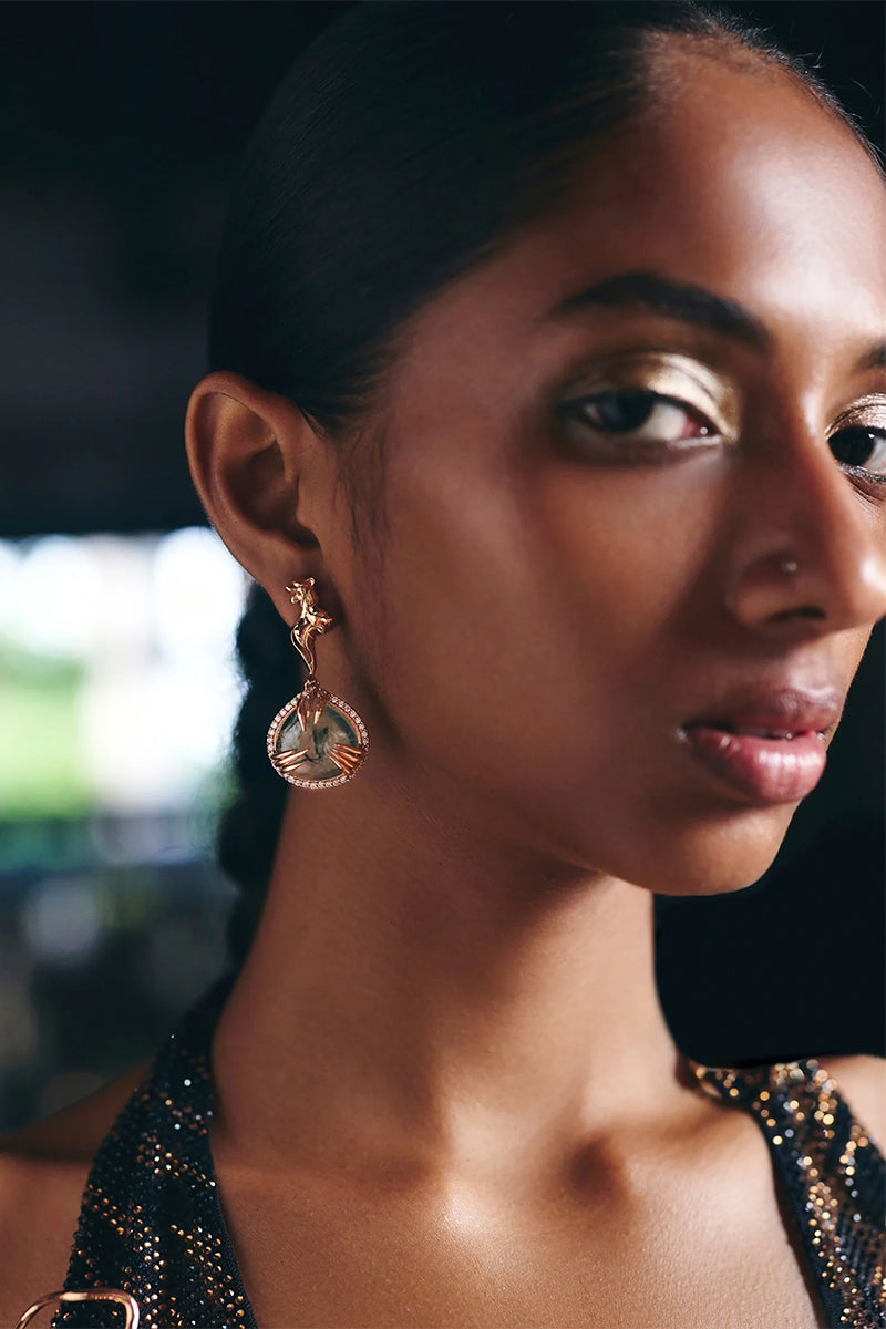 EARRING GREEN