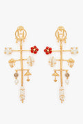 EARRING PEARL RED