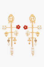 EARRING PEARL RED