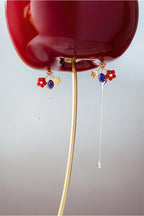 EARRING RED BLUE