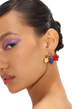 EARRING RED BLUE
