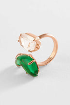 FINGER RING GREEN TRANS