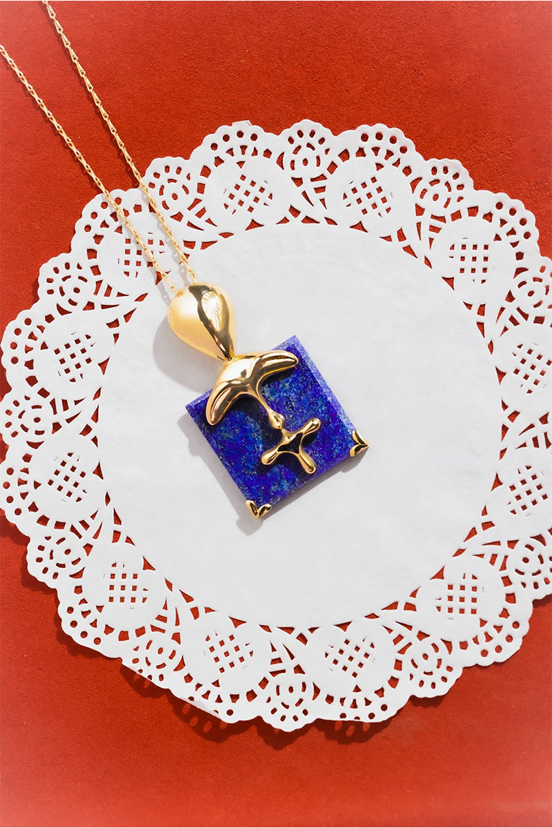 NECKLACE COBALT BLUE