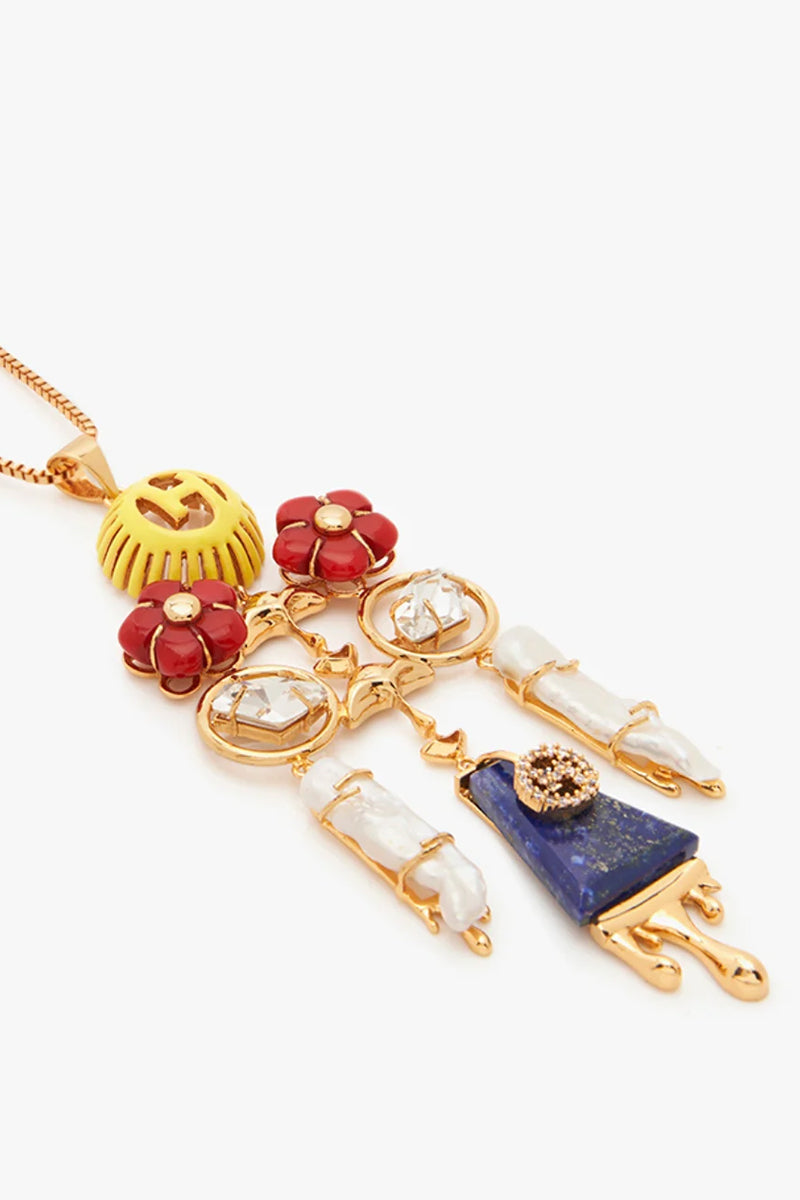 NECKLACE RED PEARL