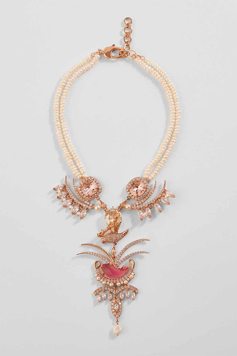 NECKLACE RED PEARL