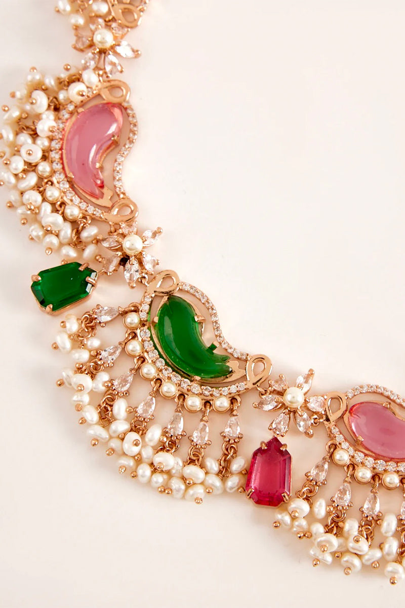 NECKLACE RED GREEN
