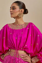 CROPTOP SKIRT GULABI