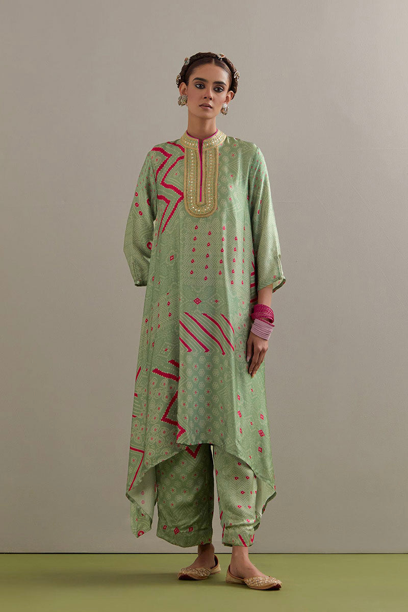 KAFTAN PANT SAGE GREEN BLACK