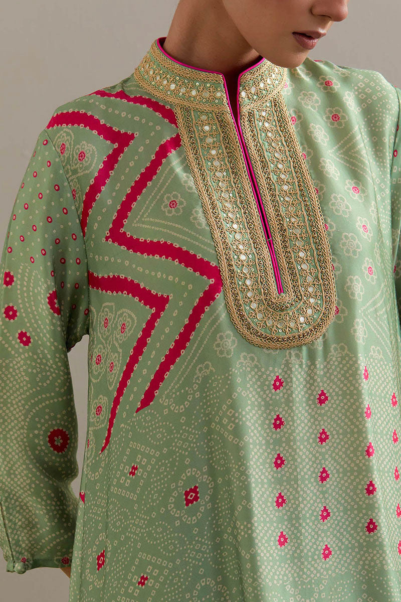 KAFTAN PANT SAGE GREEN BLACK