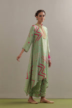 KAFTAN PANT SAGE GREEN BLACK