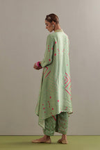 KAFTAN PANT SAGE GREEN BLACK
