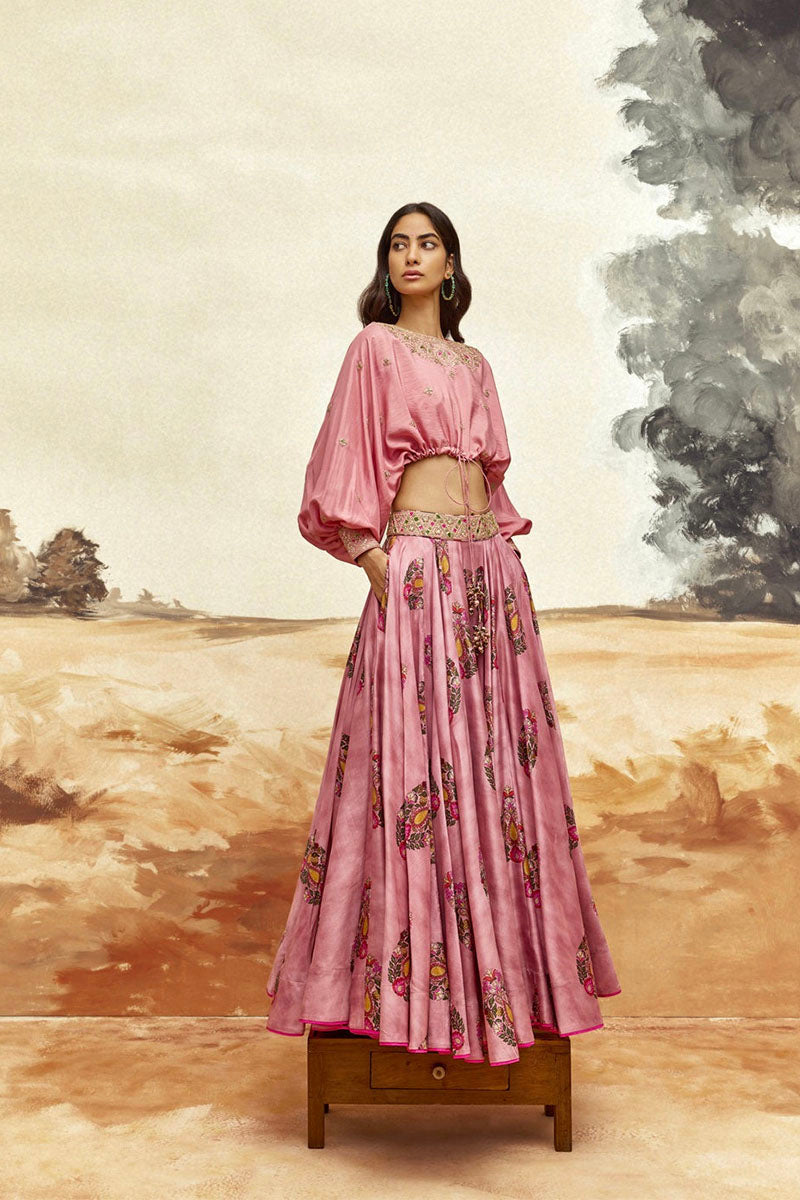 CROPTOP SKIRT DUSKY PINK