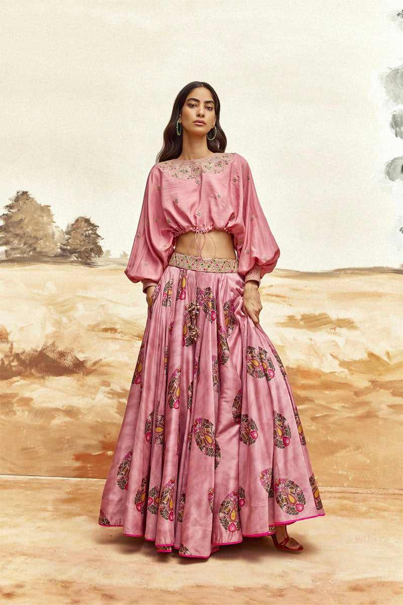 CROPTOP SKIRT DUSKY PINK