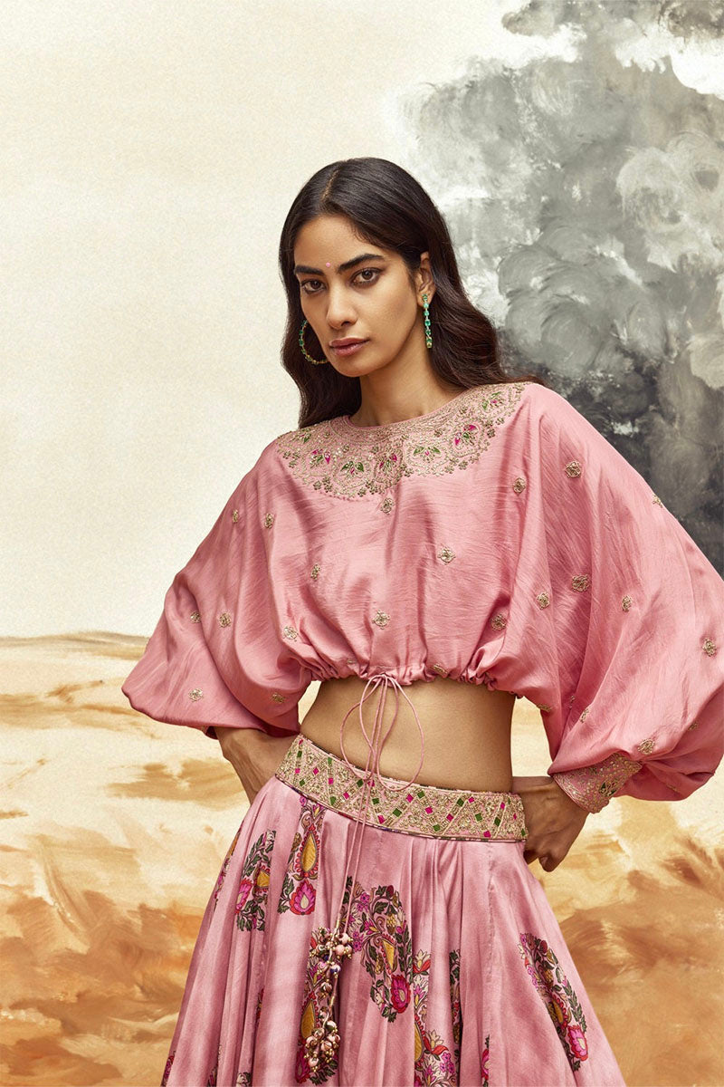 CROPTOP SKIRT DUSKY PINK