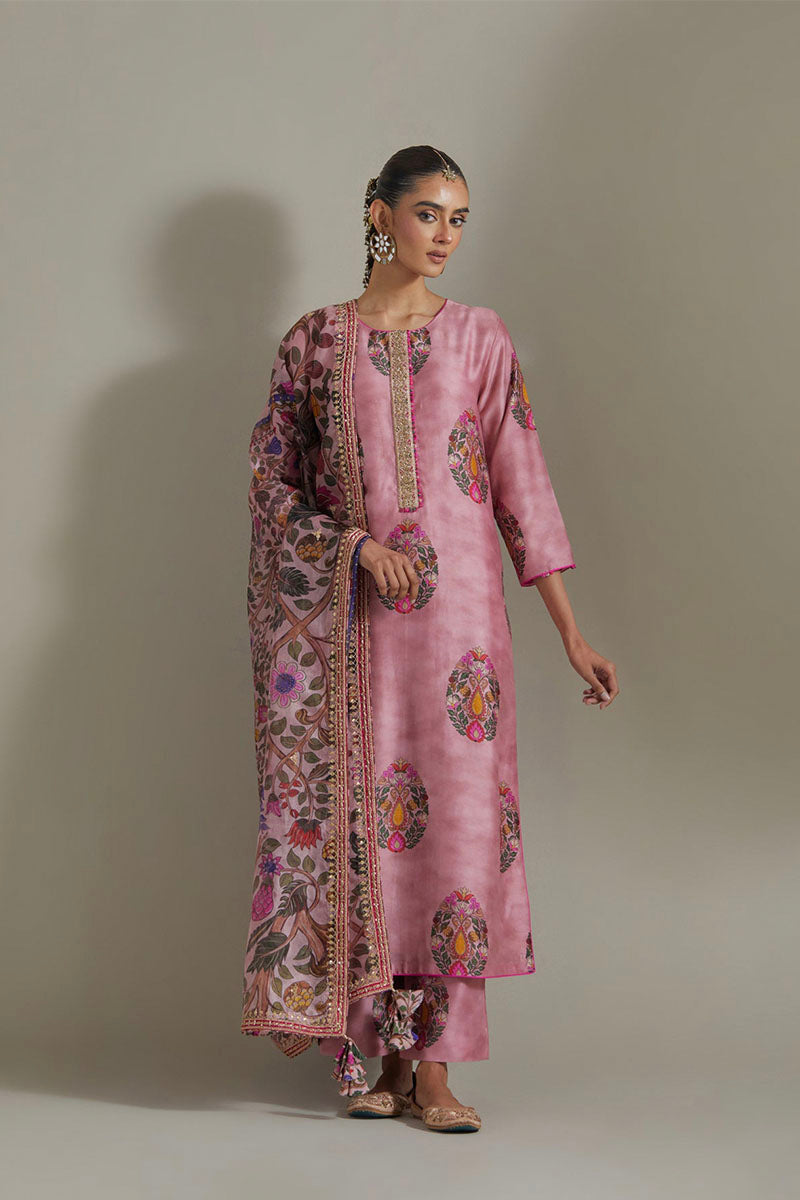 KURTA PANT DUPATTA DUSKY PINK