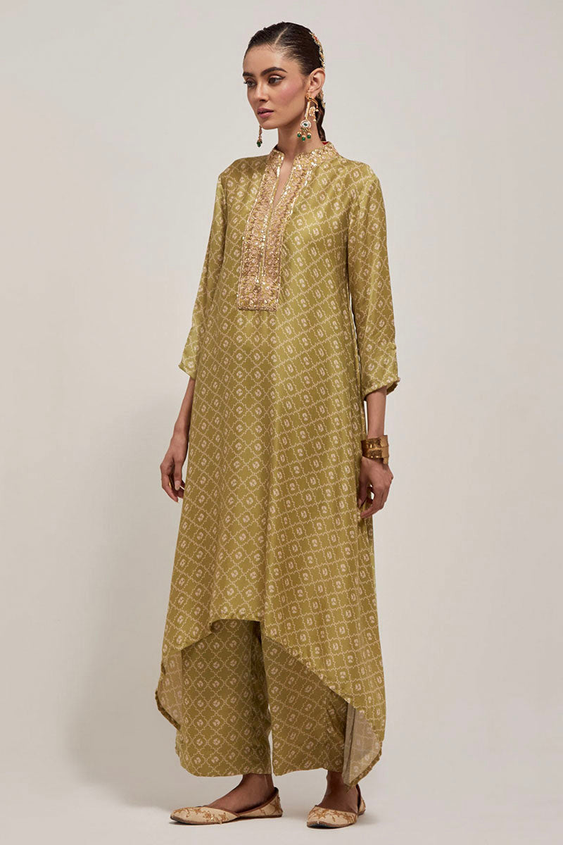 KURTA PANT DRY GREEN