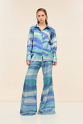 Pant Blue Multicolour