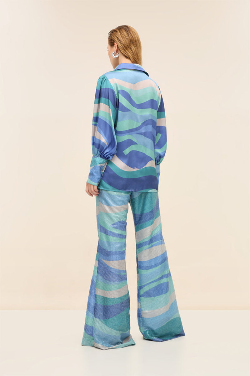 Pant Blue Multicolour