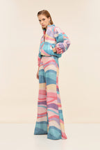 Pant Blue Multicolour