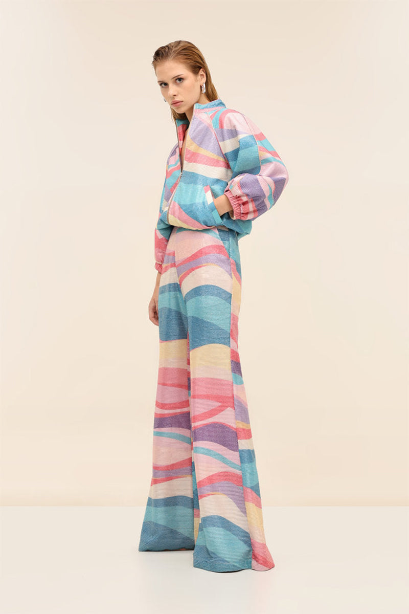 Pant Blue Multicolour