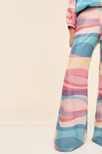 Pant Blue Multicolour