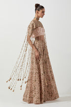 BIB BUSTIER SHARARA BLUSH PINK
