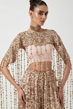 BIB BUSTIER SHARARA BLUSH PINK