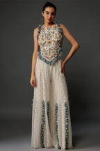 CHOLI SHARARA POWDER BLUE