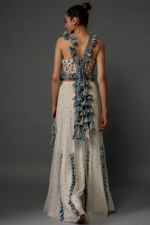 CHOLI SHARARA POWDER BLUE