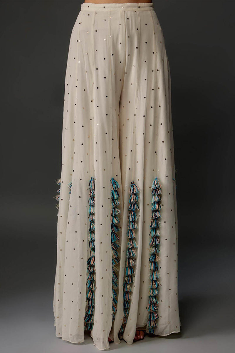 CHOLI SHARARA POWDER BLUE