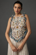 CHOLI SHARARA POWDER BLUE