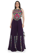 CHOLI SHARARA PURPLE