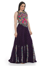 CHOLI SHARARA PURPLE